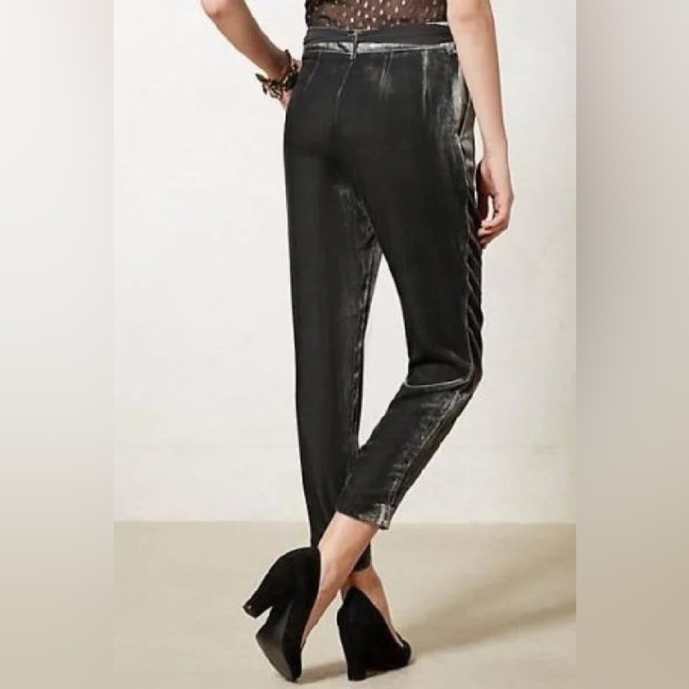 Anthropologie Elevenses Velvet trouser pants